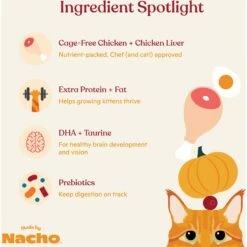 Made By Nacho Chicken Recipe Minced Wet Kitten Food, 3-oz Can, Case Of 24 13 Made By Nacho Chicken Recipe Minced Wet Kitten Food, 3-oz Can, Case Of 24 -Wellness Sales 554902 PT4. AC SS1800 V1699025548