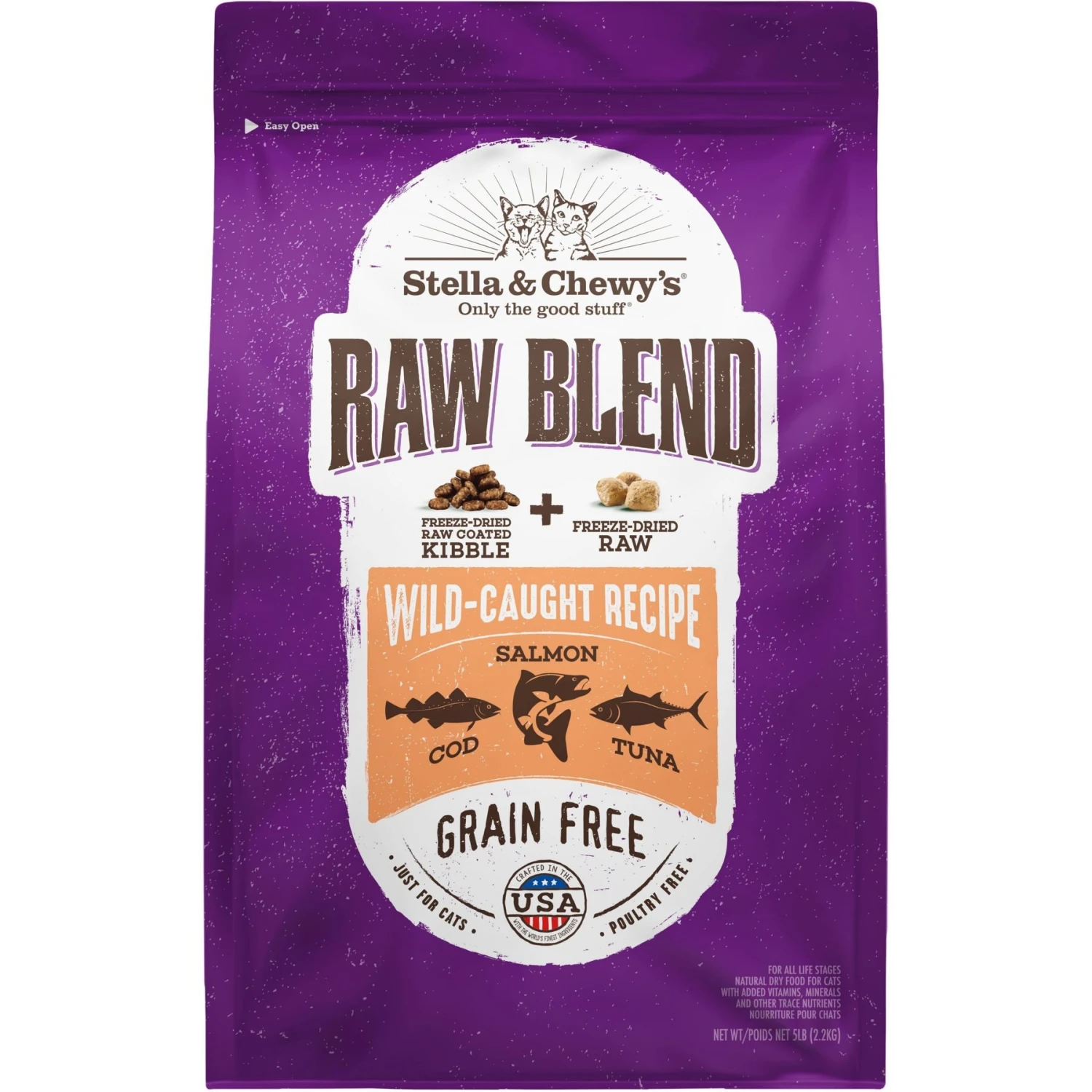 Stella & Chewy's Raw Blend Wild Caught Recipe Dry Cat Food 1 Stella & Chewy's Raw Blend Wild Caught Recipe Dry Cat Food