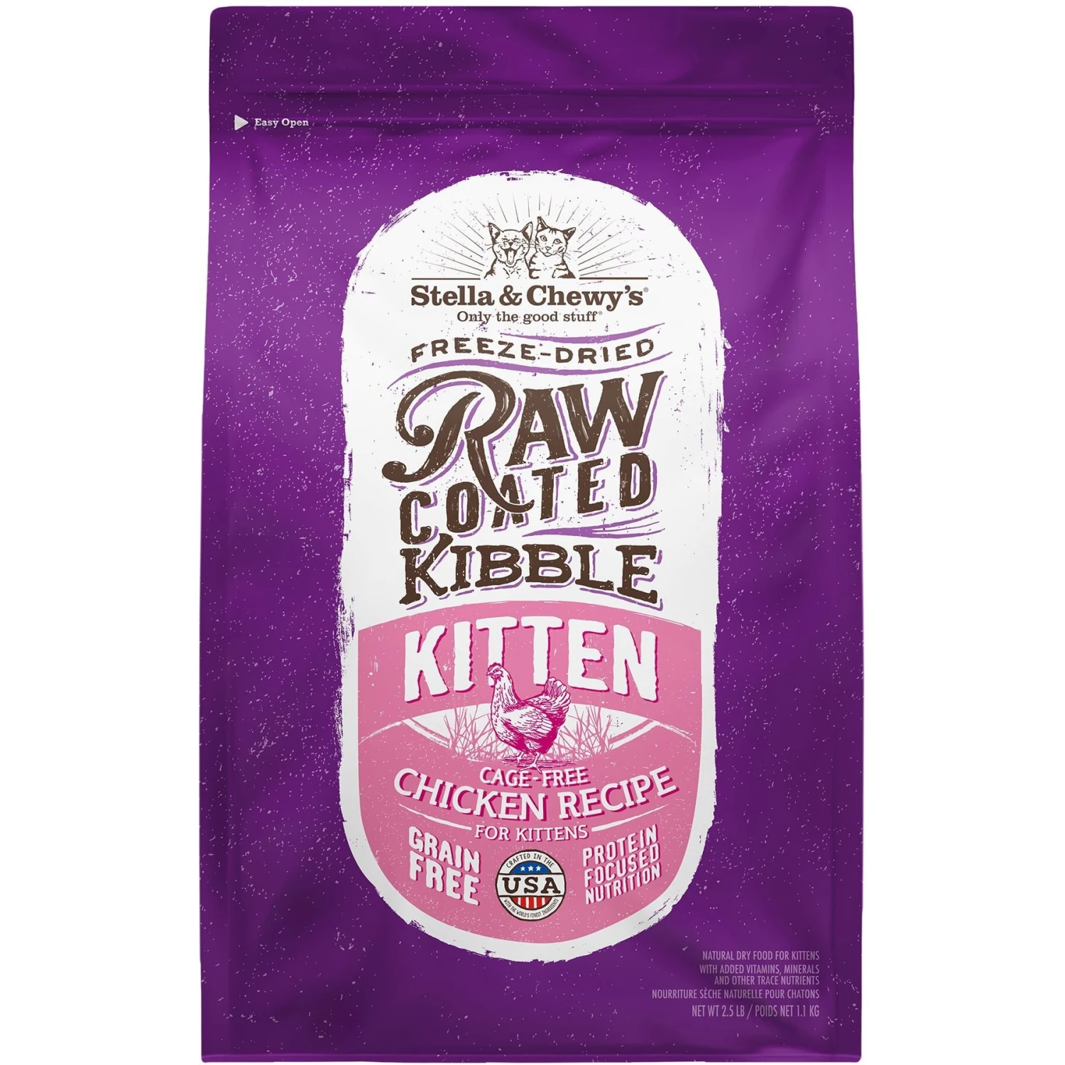 Stella & Chewy's Chicken Flavored Raw Coated Cage-Free Kitten Dry Cat Food 1 Stella & Chewy's Chicken Flavored Raw Coated Cage-Free Kitten Dry Cat Food