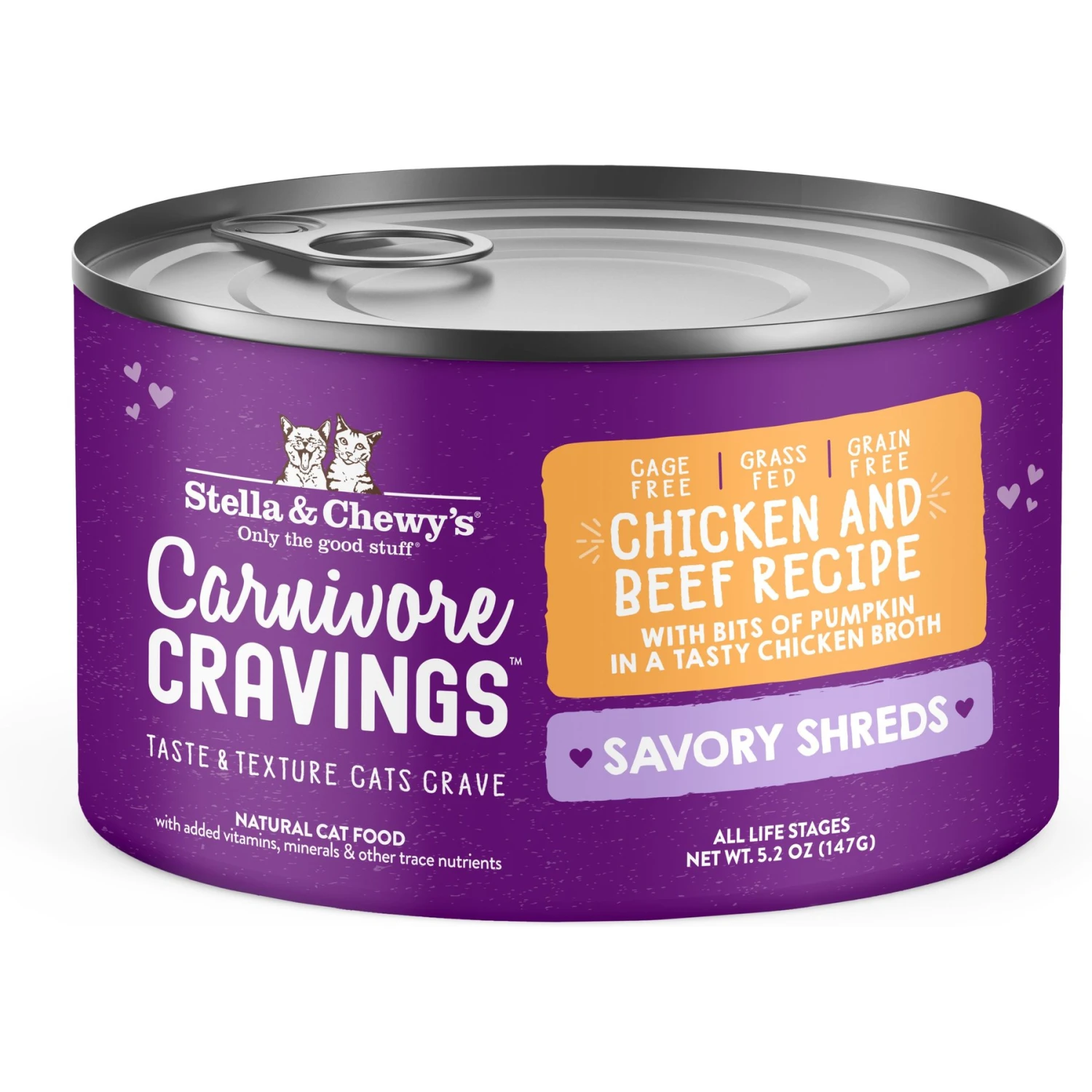 Stella & Chewy's Savory Shreds Chicken & Beef Flavored Shredded Wet Cat Food 1 Stella & Chewy's Savory Shreds Chicken & Beef Flavored Shredded Wet Cat Food