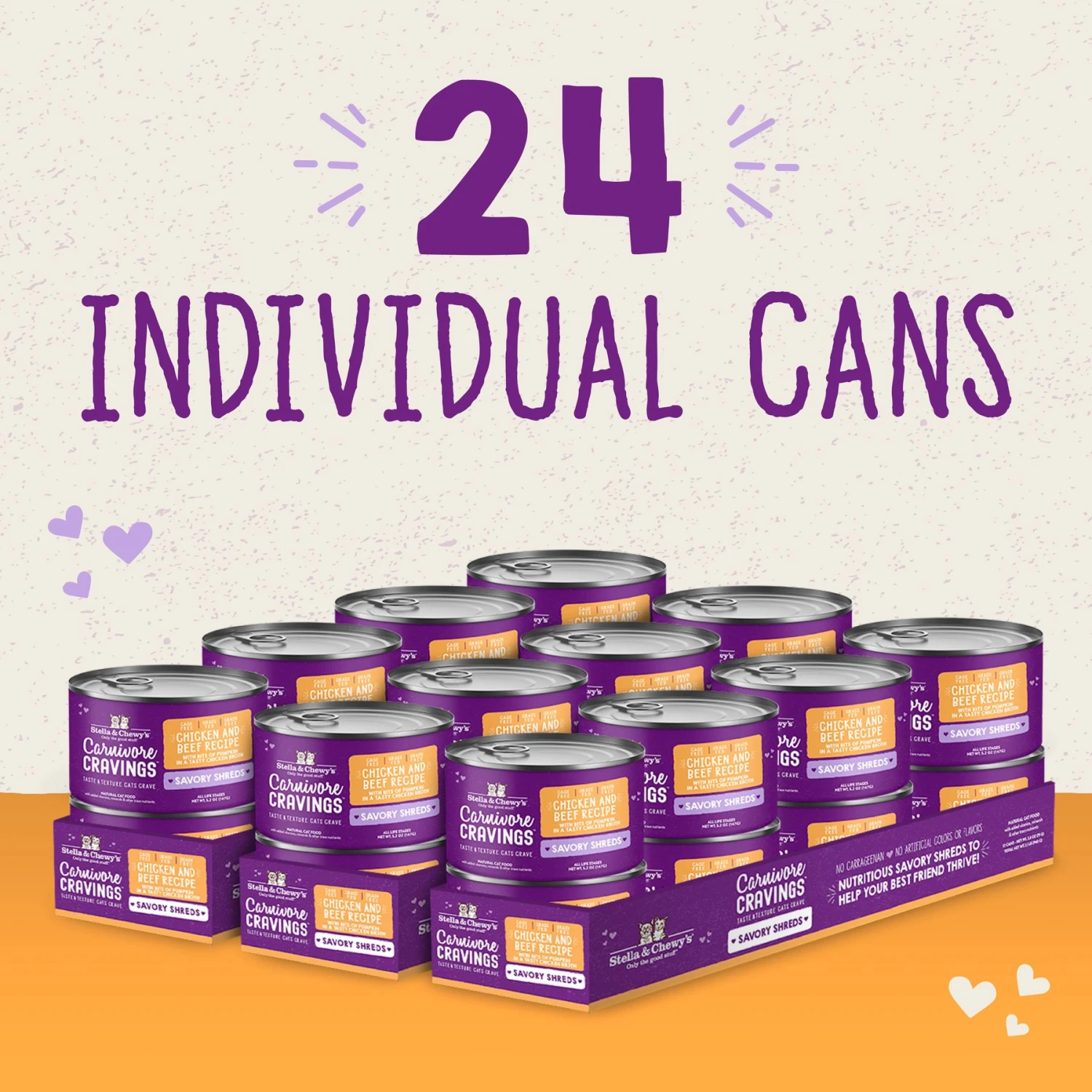 Stella & Chewy's Savory Shreds Chicken & Beef Flavored Shredded Wet Cat Food 6 Stella & Chewy's Savory Shreds Chicken & Beef Flavored Shredded Wet Cat Food - Image 6