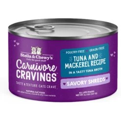 Stella & Chewy's Savory Shreds Tuna & Mackerel Flavored Shredded Wet Cat Food