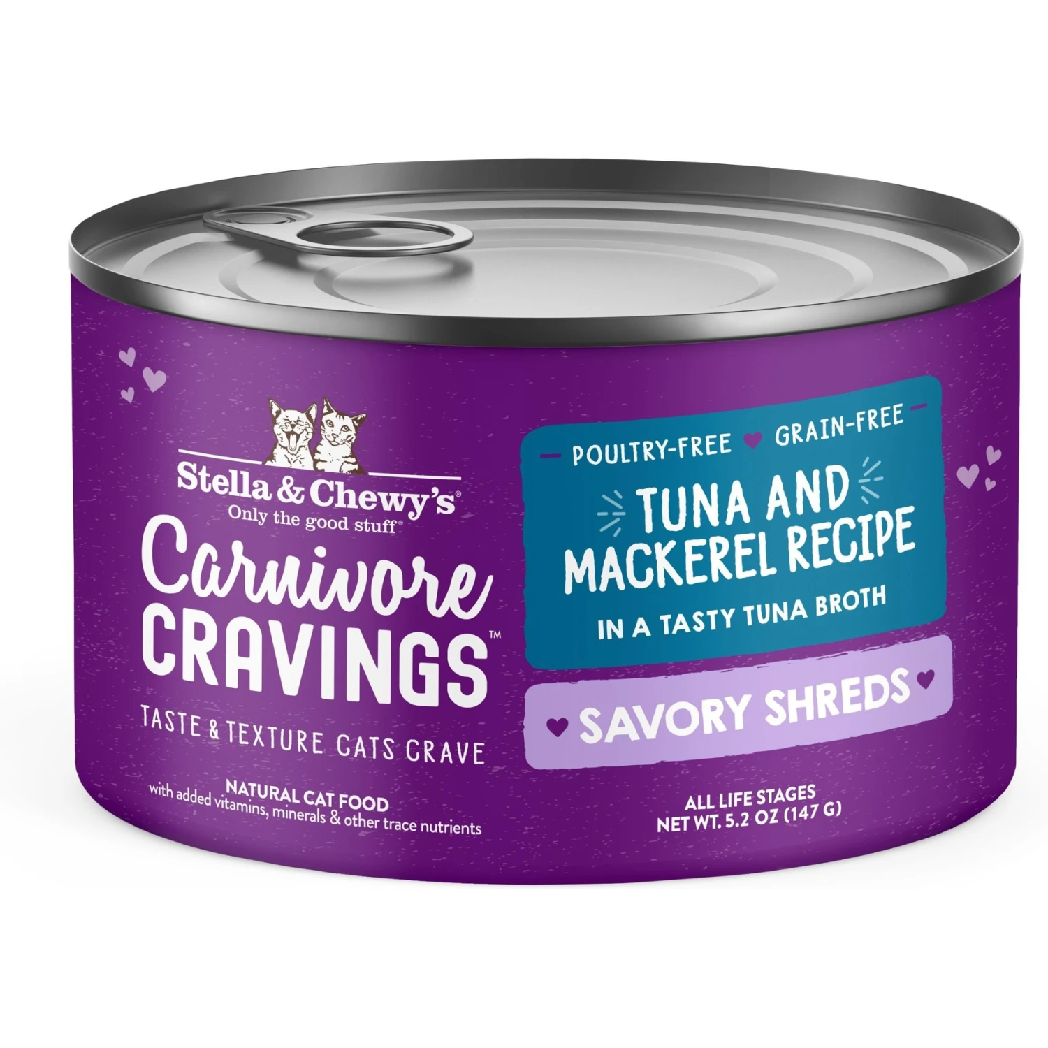 Stella & Chewy's Savory Shreds Tuna & Mackerel Flavored Shredded Wet Cat Food 1 Stella & Chewy's Savory Shreds Tuna & Mackerel Flavored Shredded Wet Cat Food