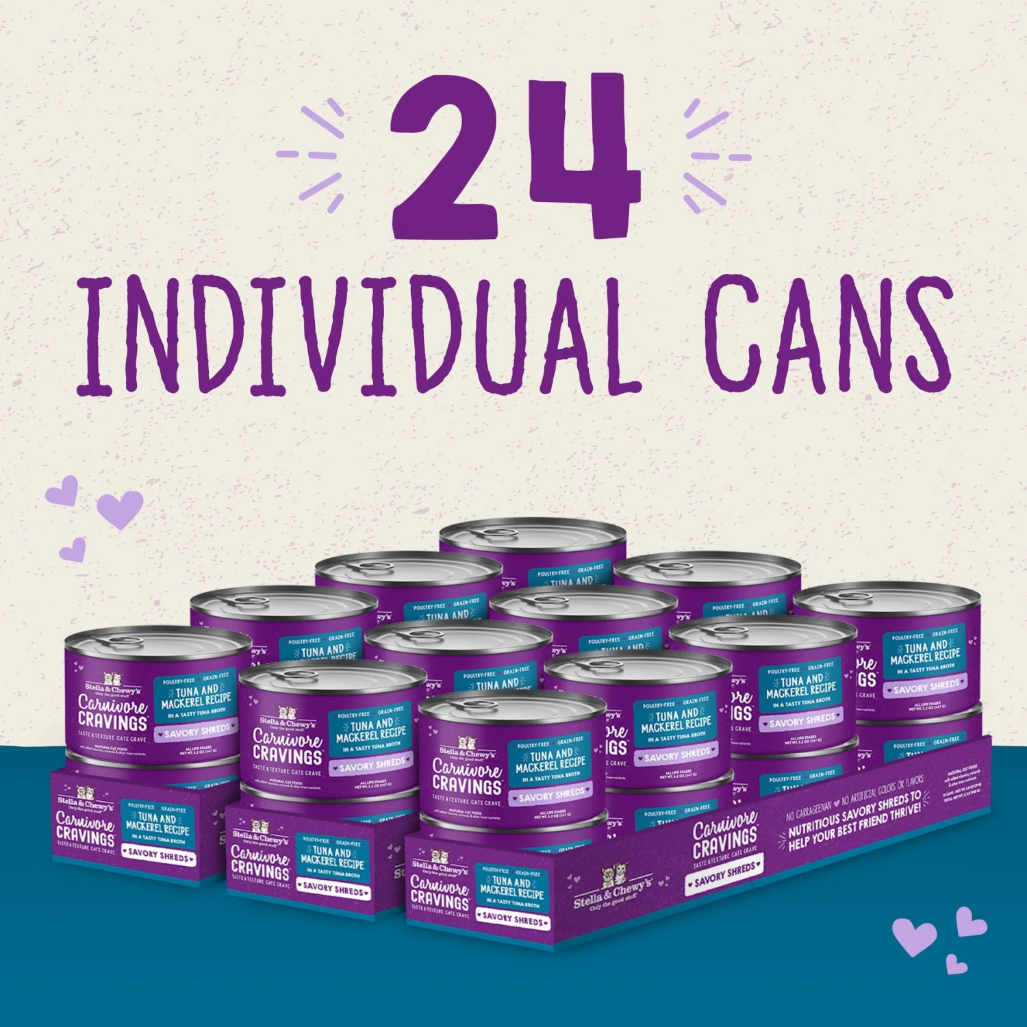 Stella & Chewy's Savory Shreds Tuna & Mackerel Flavored Shredded Wet Cat Food 6 Stella & Chewy's Savory Shreds Tuna & Mackerel Flavored Shredded Wet Cat Food - Image 6