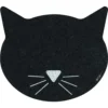 ORE Pet Recycled Rubber Black Cat Face Placemat