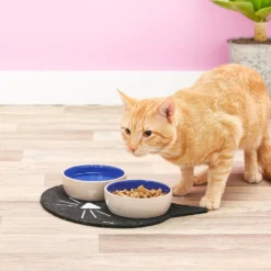 ORE Pet Recycled Rubber Black Cat Face Placemat -Wellness Sales 58416 PT7. AC SS1800 V1517251258