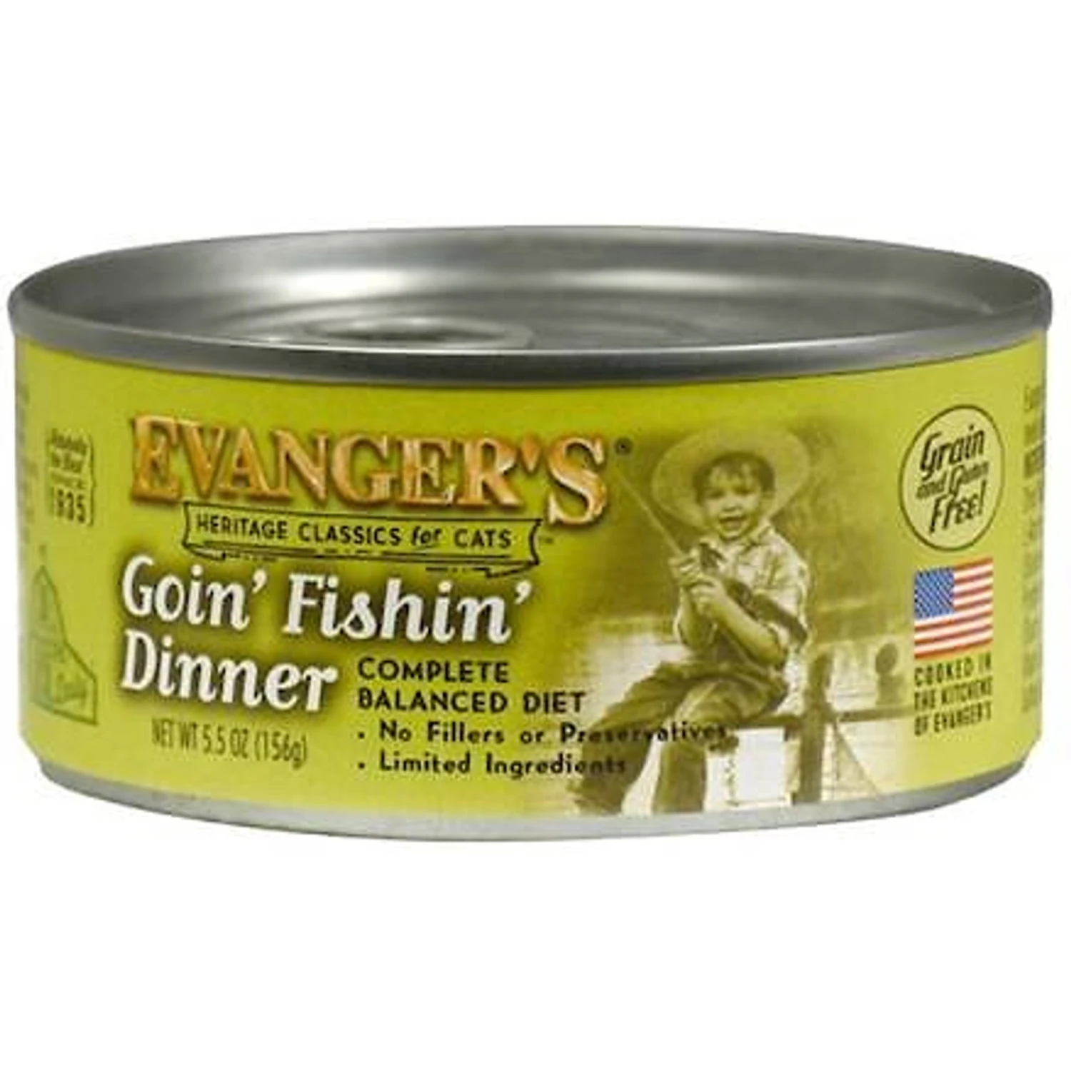 Evanger's Classic Recipes Goin' Fishin' Dinner Grain-Free Canned Cat Food 1 Evanger's Classic Recipes Goin' Fishin' Dinner Grain-Free Canned Cat Food