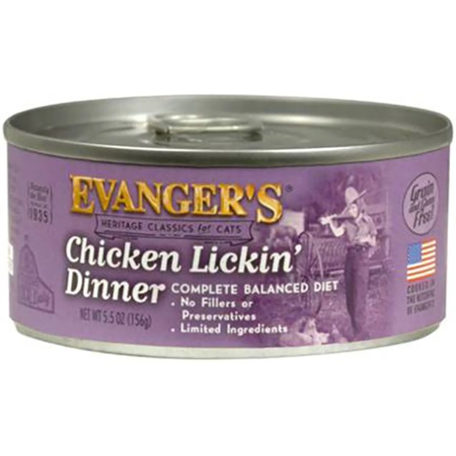 Evanger's Classic Recipes Chicken Lickin' Dinner Grain-Free Canned Cat Food 1 Evanger's Classic Recipes Chicken Lickin' Dinner Grain-Free Canned Cat Food
