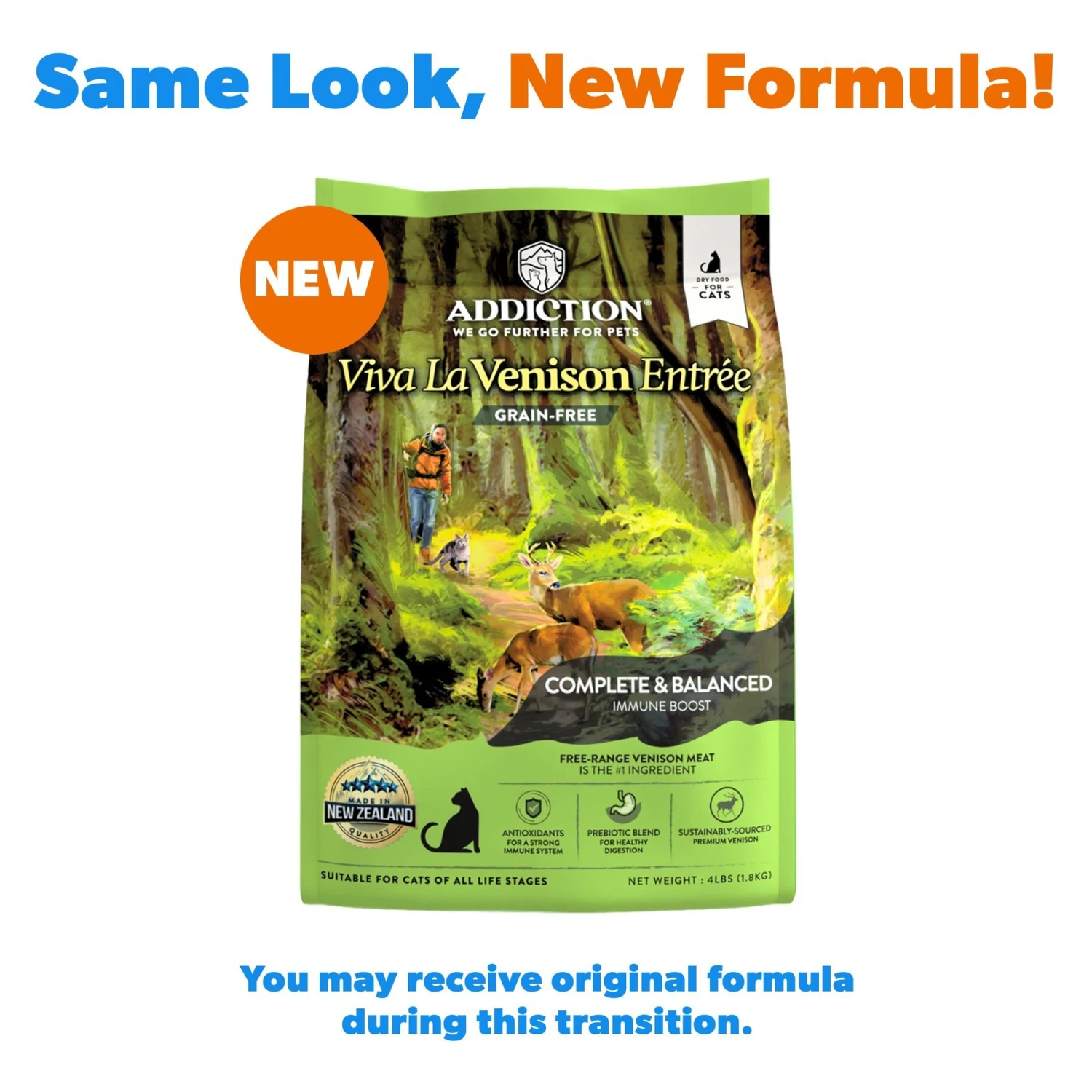 Addiction Viva La Venison Entree Complete & Balanced Immune Boost Grain-Free Dry Cat Food 2 Addiction Viva La Venison Entree Complete & Balanced Immune Boost Grain-Free Dry Cat Food - Image 2