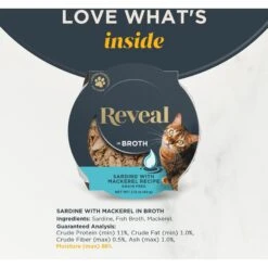 Reveal Natural Grain-Free Sardine With Mackerel In Broth Flavored Wet Cat Food, 2.12-oz Pot, Case Of 18 -Wellness Sales 638038 PT2. AC SS1800 V1663106326