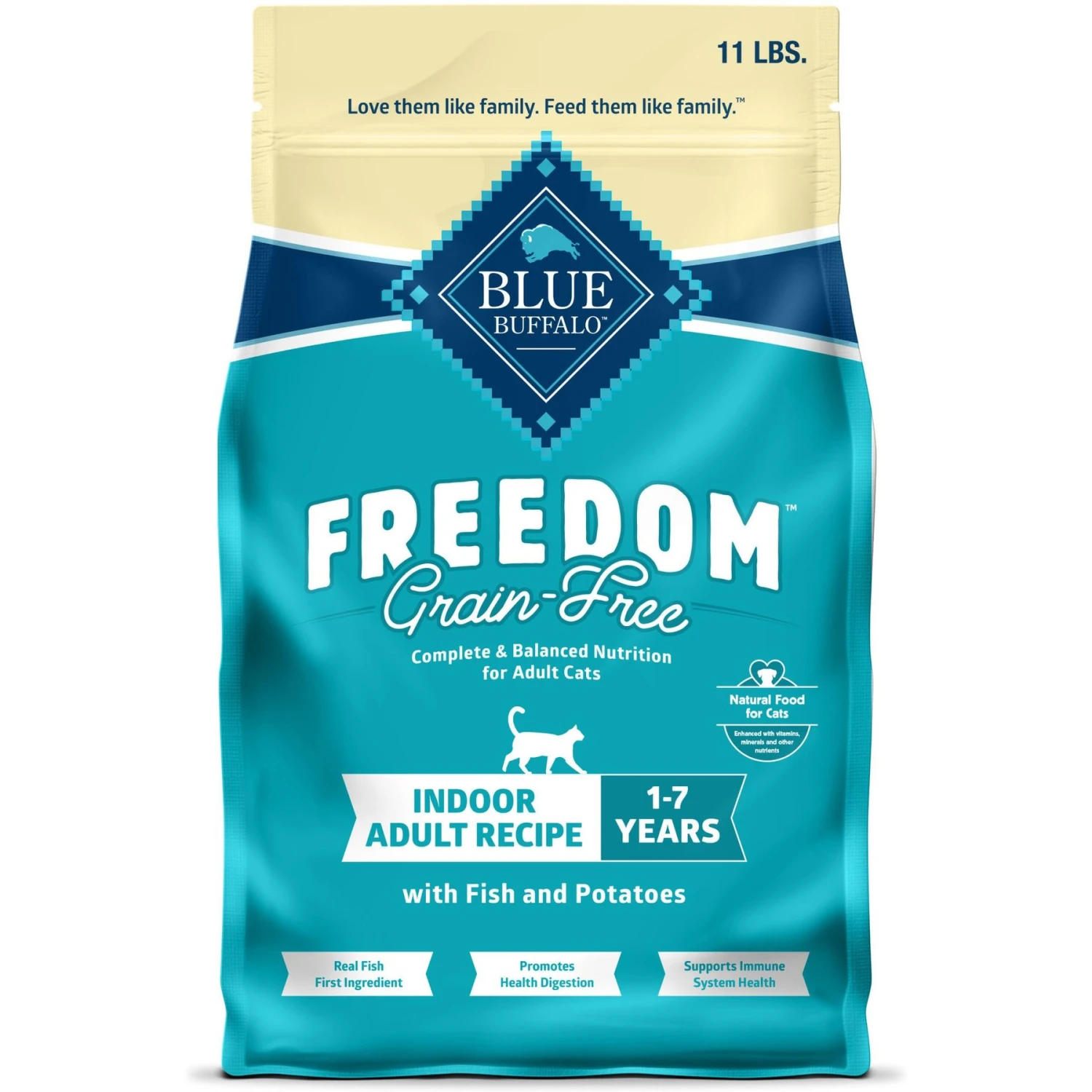 Blue Buffalo Freedom Indoor Adult Fish Recipe Grain-Free Dry Cat Food 1 Blue Buffalo Freedom Indoor Adult Fish Recipe Grain-Free Dry Cat Food