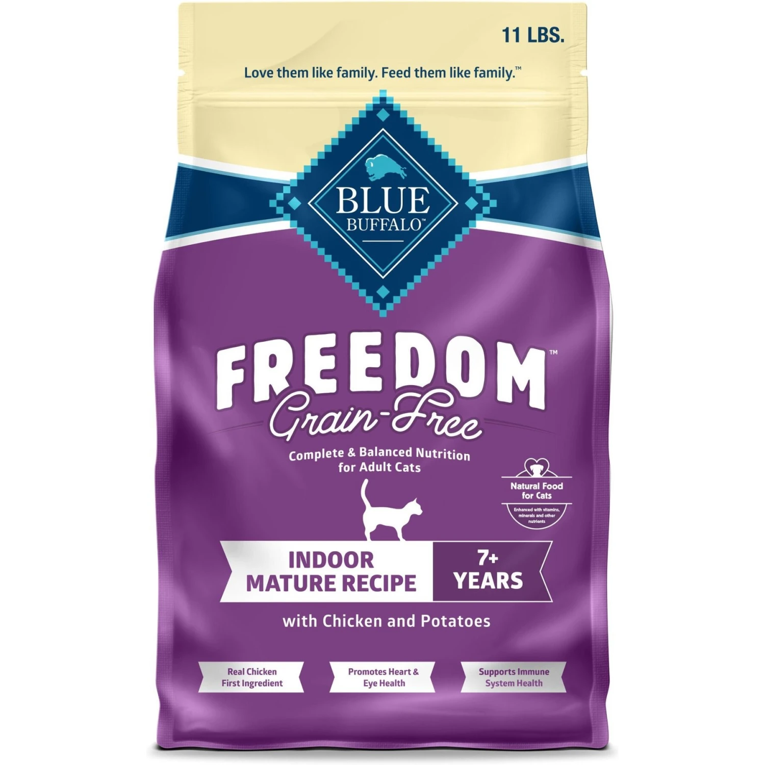 Blue Buffalo Freedom Indoor Mature Chicken Recipe Grain-Free Dry Cat Food 1 Blue Buffalo Freedom Indoor Mature Chicken Recipe Grain-Free Dry Cat Food