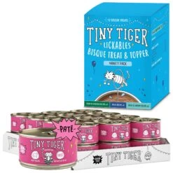 Tiny Tiger Pate Beef Recipe Grain-Free Canned Cat Food & Tiny Tiger, Lickables, Variety Pack, Bisque Cat Treat & Topper