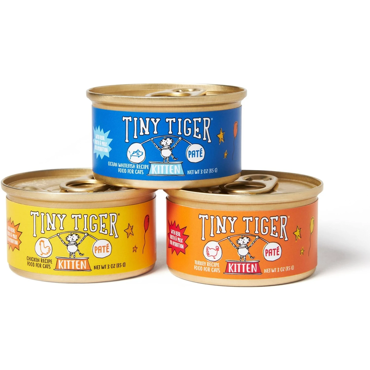 Tiny Tiger, Kitten Classic, Variety Pack, Whitefish & Poultry Pate Recipe, Canned Cat Food & Tiny Tiger, Lickables, Variety Pack, Bisque Cat Treat & Topper 3 Tiny Tiger, Kitten Classic, Variety Pack, Whitefish & Poultry Pate Recipe, Canned Cat Food & Tiny Tiger, Lickables, Variety Pack, Bisque Cat Treat & Topper - Image 3