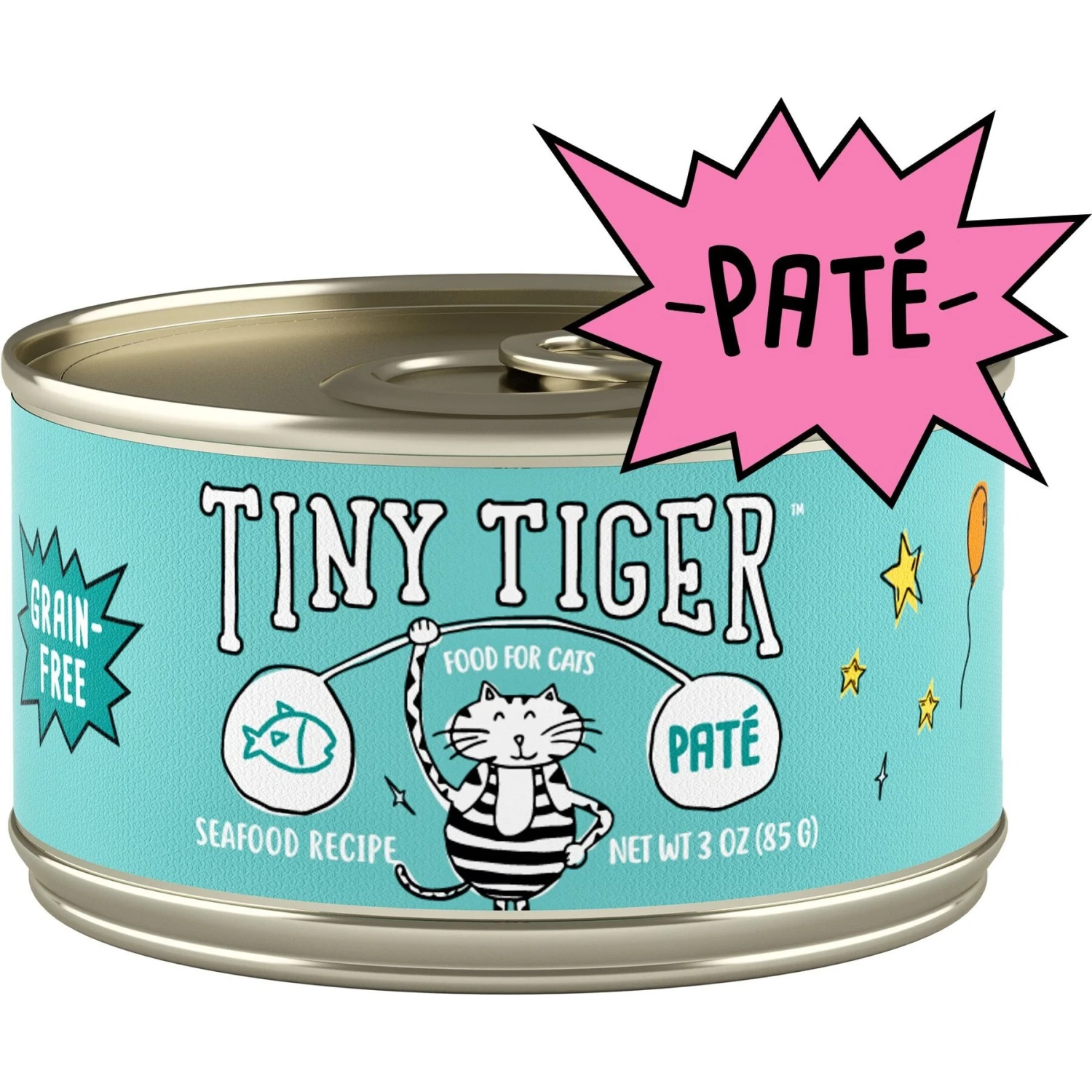 Tiny Tiger Pate Seafood Recipe Grain-Free Canned Cat Food & Tiny Tiger, Lickables, Variety Pack, Bisque Cat Treat & Topper 2 Tiny Tiger Pate Seafood Recipe Grain-Free Canned Cat Food & Tiny Tiger, Lickables, Variety Pack, Bisque Cat Treat & Topper - Image 2