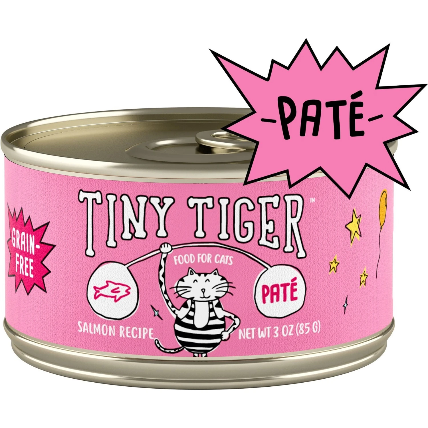 Tiny Tiger Pate Salmon Recipe Grain-Free Canned Cat Food & Tiny Tiger, Lickables, Variety Pack, Bisque Cat Treat & Topper 2 Tiny Tiger Pate Salmon Recipe Grain-Free Canned Cat Food & Tiny Tiger, Lickables, Variety Pack, Bisque Cat Treat & Topper - Image 2