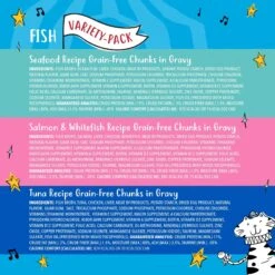 Tiny Tiger Chunks In Gravy Seafood Recipes Variety Pack Grain-Free Canned Cat Food & Tiny Tiger Lickables, Senior Formula, Tuna & Chicken Recipe, Bisque Cat Treat & Topper -Wellness Sales 652934 PT3. AC SS1800 V1664899498