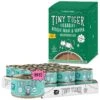 Tiny Tiger Pate Seafood Recipe Grain-Free Canned Cat Food & Tiny Tiger Lickables, Senior Formula, Tuna & Chicken Recipe, Bisque Cat Treat & Topper