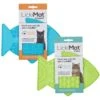 LickiMat Variety Pack Slow Feeder Cat Lick Mat, Green & Turquoise, 2 Count