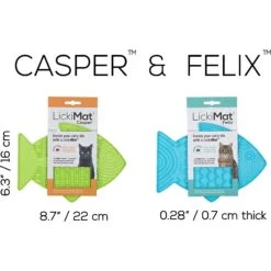 LickiMat Variety Pack Slow Feeder Cat Lick Mat, Green & Turquoise, 2 Count -Wellness Sales 654654 PT2. AC SS1800 V1668530683