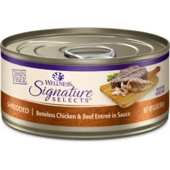Wellness CORE Signature Selects Shredded Boneless Chicken & Turkey Entree In Sauce Grain-Free Natural Canned Cat Food & Wellness CORE Signature Selects Shredded Boneless Chicken & Beef Entree In Sauce Grain-Free Canned Cat Food 14 Wellness CORE Signature Selects Shredded Boneless Chicken & Turkey Entree In Sauce Grain-Free Natural Canned Cat Food & Wellness CORE Signature Selects Shredded Boneless Chicken & Beef Entree In Sauce Grain-Free Canned Cat Food -Wellness Sales 662646 PT5. AC SS1800 V1667327351