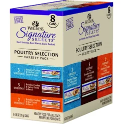 Wellness CORE Signature Selects Seafood Selection Variety Pack Canned Cat Food, 2.8-oz, Case Of 8 & Wellness CORE Signature Selects Poultry Selection Variety Pack Canned Cat Food 14 Wellness CORE Signature Selects Seafood Selection Variety Pack Canned Cat Food, 2.8-oz, Case Of 8 & Wellness CORE Signature Selects Poultry Selection Variety Pack Canned Cat Food -Wellness Sales 662686 PT5. AC SS1800 V1667324764