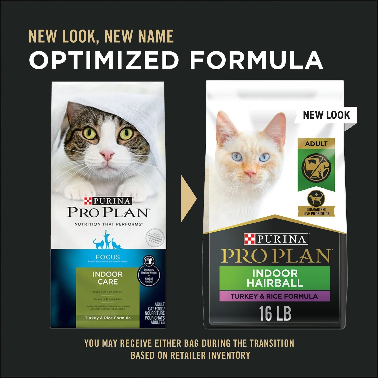 Purina Pro Plan Adult Indoor Hairball Management Turkey & Rice Formula Dry Cat Food 2 Purina Pro Plan Adult Indoor Hairball Management Turkey & Rice Formula Dry Cat Food - Image 2