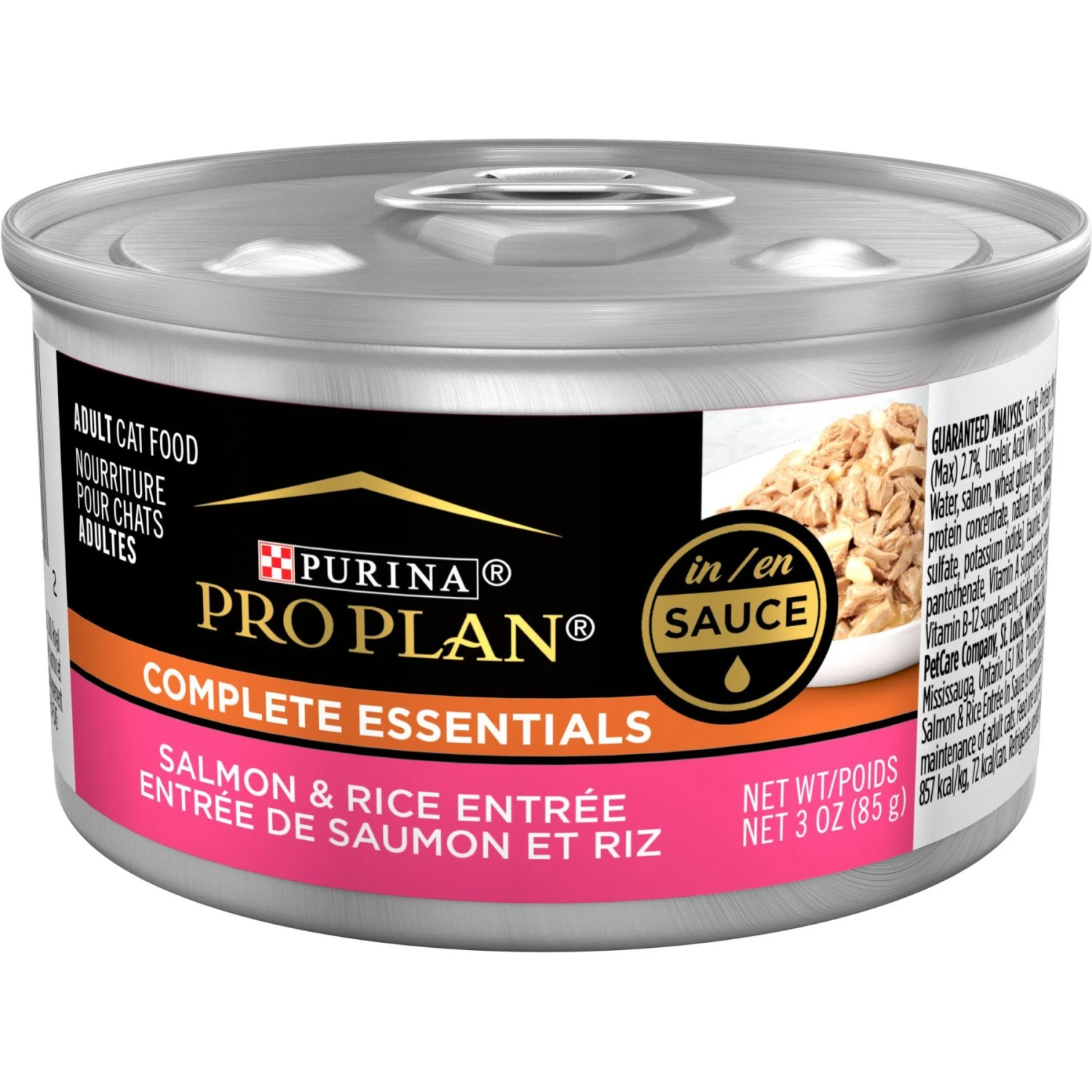 Purina Pro Plan Adult Salmon & Rice Entree In Sauce Canned Cat Food 1 Purina Pro Plan Adult Salmon & Rice Entree In Sauce Canned Cat Food