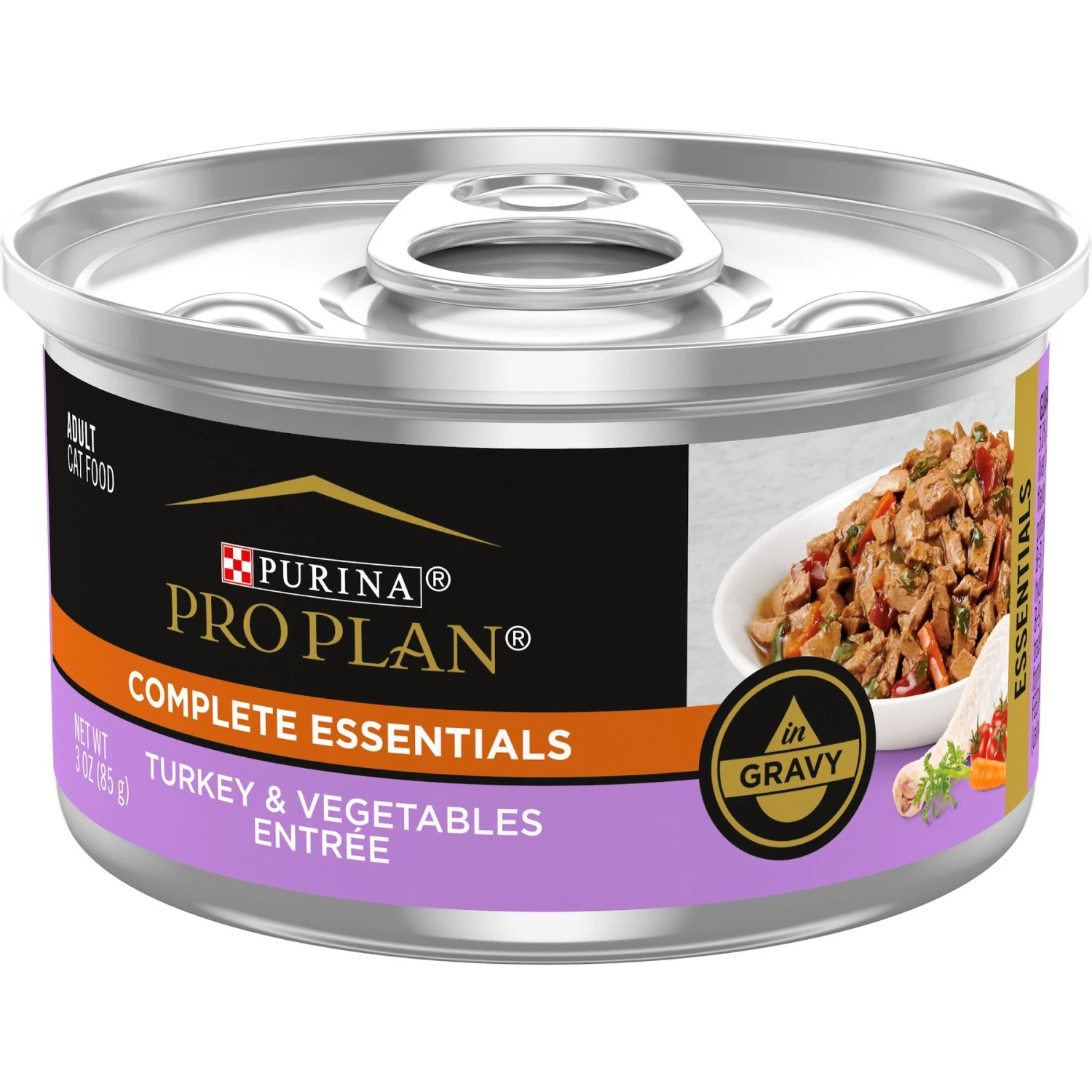 Purina Pro Plan Complete Essentials Adult Turkey & Vegetable Entree In Gravy Canned Cat Food 1 Purina Pro Plan Complete Essentials Adult Turkey & Vegetable Entree In Gravy Canned Cat Food