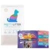 Purina Friskies Seafood & Chicken Pate Favorites Variety Pack Wet Cat Food, 5.5-oz Can, Case Of 40 & PrettyLitter Health Monitoring Cat Litter