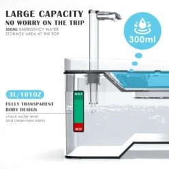 PetNF Transparent Cat Water Drinking Fountain -Wellness Sales 693830 PT4. AC SS1800 V1667863982