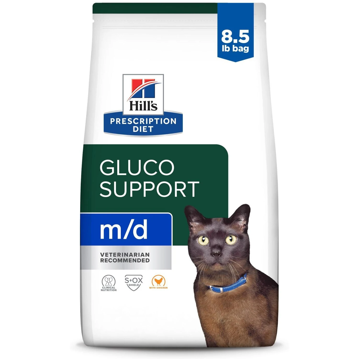 Hill's Prescription Diet M/d GlucoSupport Chicken Flavor Dry Cat Food 1 Hill's Prescription Diet M/d GlucoSupport Chicken Flavor Dry Cat Food