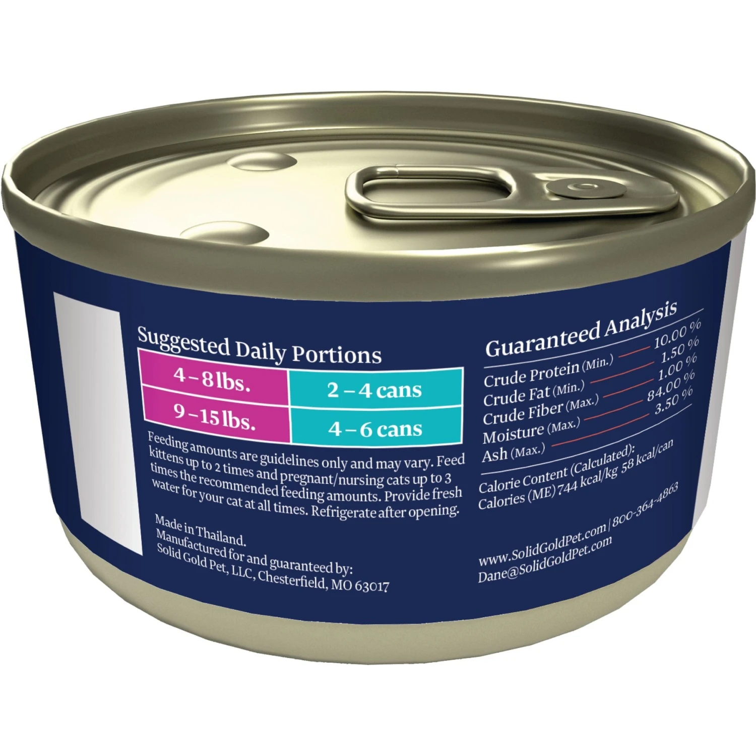 Solid Gold Nature's Harmony Chicken & Tuna Recipe In Gravy Grain-Free Wet Cat Food, 2.8-oz Can, 24 Count 5 Solid Gold Nature's Harmony Chicken & Tuna Recipe In Gravy Grain-Free Wet Cat Food, 2.8-oz Can, 24 Count - Image 5