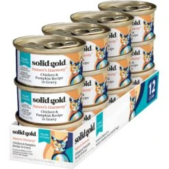 Solid Gold Nature's Harmony Chicken & Pumpkin Recipe In Gravy Grain-Free Wet Cat Food, 2.8-oz Can, 24 Count