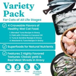 Solid Gold Feline Favorites Variety Pack Grain-Free Wet Cat Food, 3-oz Can, Case Of 12 -Wellness Sales 739190 PT5. AC SS1800 V1684874938