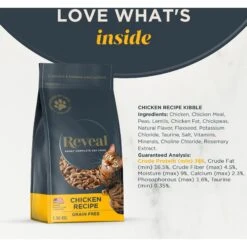 Reveal Natural Complete & Balanced Grain-Free Chicken Recipe Dry Cat Food, 3-lb Bag 9 Reveal Natural Complete & Balanced Grain-Free Chicken Recipe Dry Cat Food, 3-lb Bag -Wellness Sales 752574 PT2. AC SS1800 V1673648126