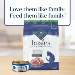 Blue Buffalo Basics Skin & Stomach Care Grain-Free Formula Duck & Potato Indoor Adult Dry Cat Food -Wellness Sales 75578 PT8. AC SS1800 V1646265983