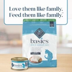 Blue Buffalo Basics Skin & Stomach Care Grain-Free Formula Fish & Potato Indoor Adult Dry Cat Food -Wellness Sales 75581 PT8. AC SS1800 V1646275591