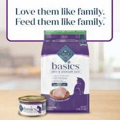 Blue Buffalo Basics Skin & Stomach Care Grain-Free Formula Turkey & Potato Indoor Mature Dry Cat Food -Wellness Sales 75584 PT8. AC SS1800 V1646257292