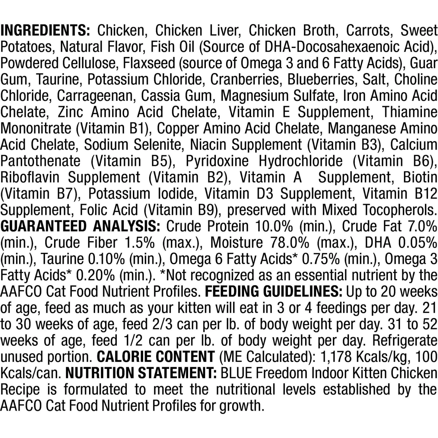 Blue Buffalo Freedom Indoor Kitten Chicken Recipe Grain-Free Canned Cat Food 3 Blue Buffalo Freedom Indoor Kitten Chicken Recipe Grain-Free Canned Cat Food - Image 3