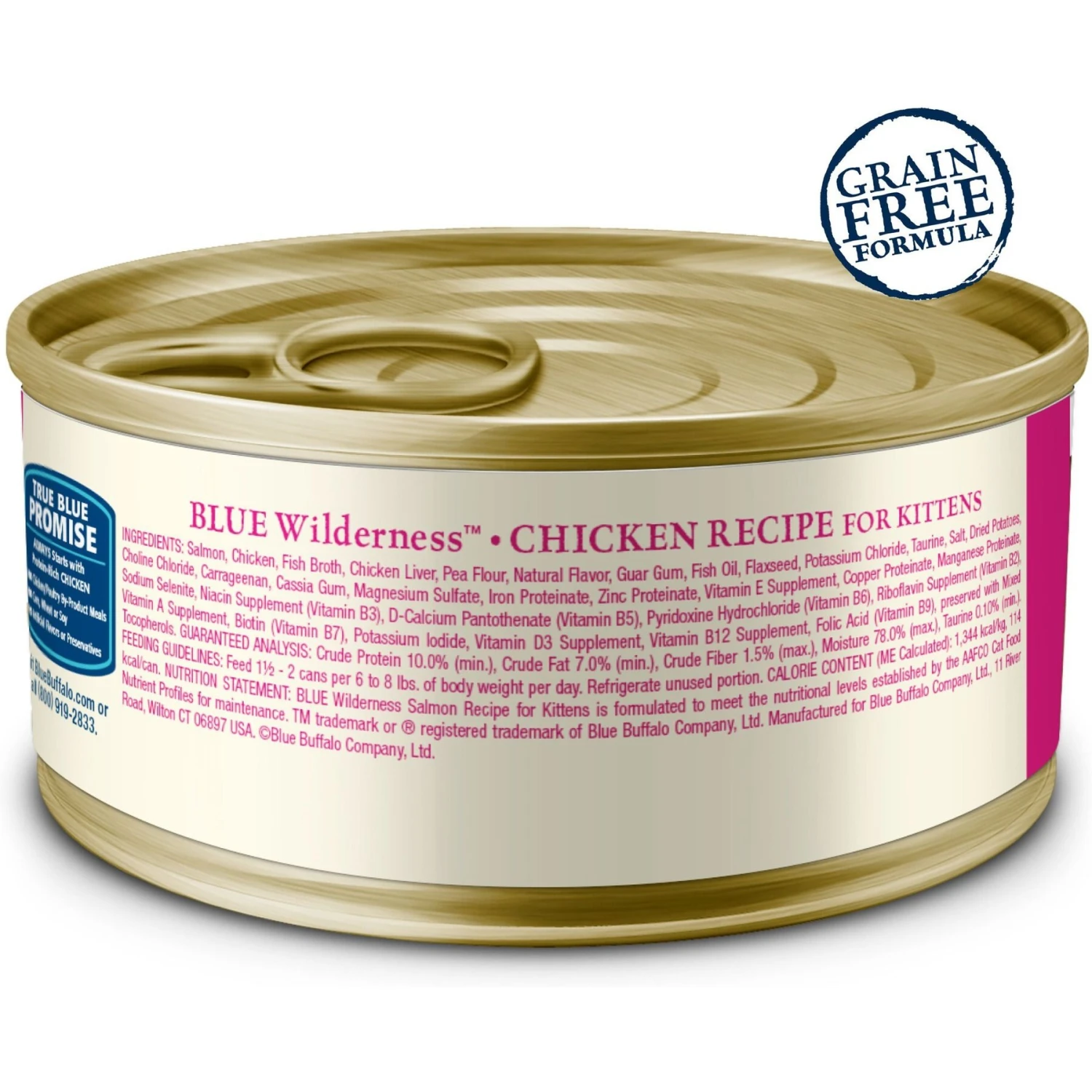 Blue Buffalo Wilderness Kitten Salmon Grain-Free Canned Cat Food 2 Blue Buffalo Wilderness Kitten Salmon Grain-Free Canned Cat Food - Image 2