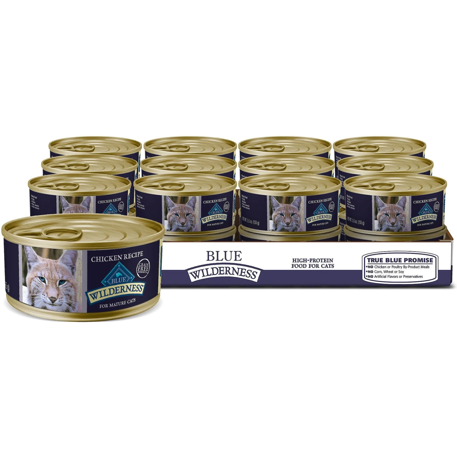 Blue Buffalo Wilderness Mature Chicken Recipe Grain-Free Canned Cat Food 1 Blue Buffalo Wilderness Mature Chicken Recipe Grain-Free Canned Cat Food