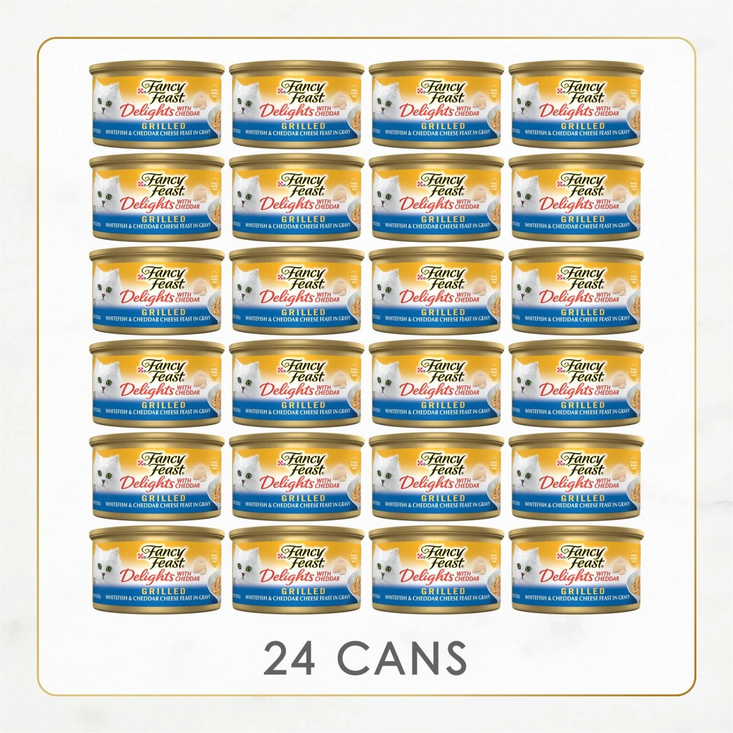 Fancy Feast Delights With Cheddar Grilled Whitefish & Cheddar Cheese Feast In Gravy Canned Cat Food 2 Fancy Feast Delights With Cheddar Grilled Whitefish & Cheddar Cheese Feast In Gravy Canned Cat Food - Image 2