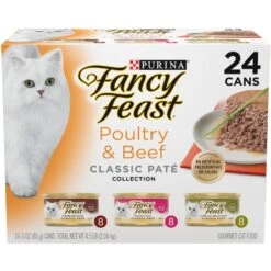 Fancy Feast Poultry & Beef Classic Pate Variety Pack Canned Cat Food