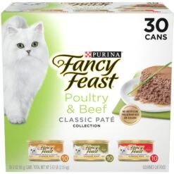 Fancy Feast Classic Poultry & Beef Pate Collection Feast Variety Pack Wet Cat Food