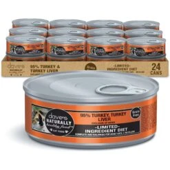 Dave's Pet Food Naturally Healthy 95% Turkey & Turkey Liver Canned Cat Food, 5.5-oz, Case Of 24