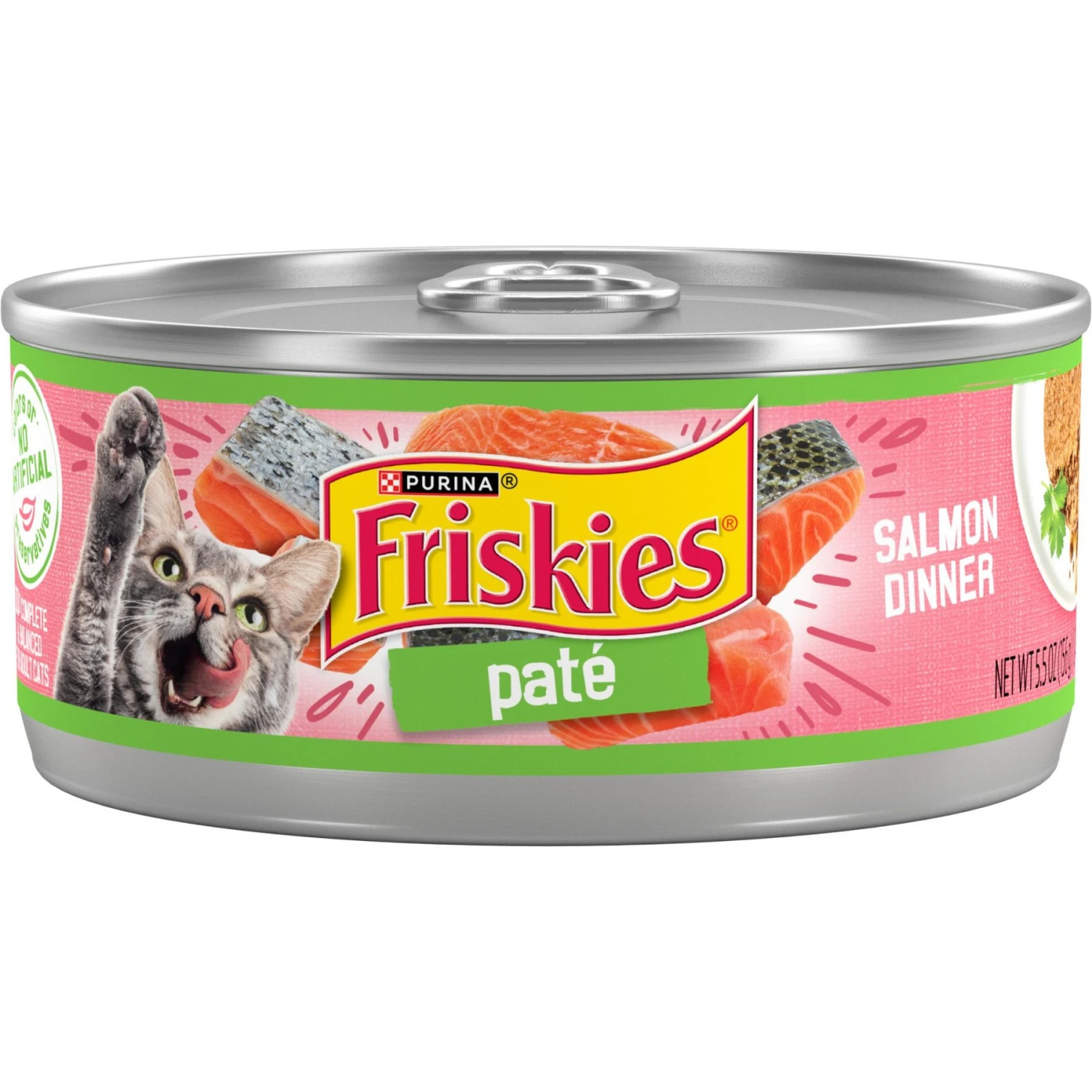 Friskies Pate Salmon Dinner Canned Cat Food 1 Friskies Pate Salmon Dinner Canned Cat Food
