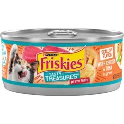Friskies Tasty Treasures Chicken, Tuna & Scallop Flavor In Gravy Canned Cat Food