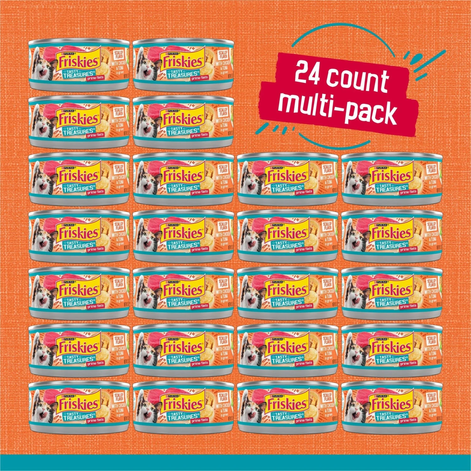 Friskies Tasty Treasures Chicken, Tuna & Scallop Flavor In Gravy Canned Cat Food 3 Friskies Tasty Treasures Chicken, Tuna & Scallop Flavor In Gravy Canned Cat Food - Image 3