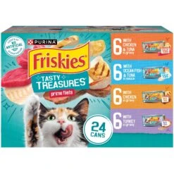 Friskies Tasty Treasures Gravy Prime Filets Variety Pack Wet Cat Food